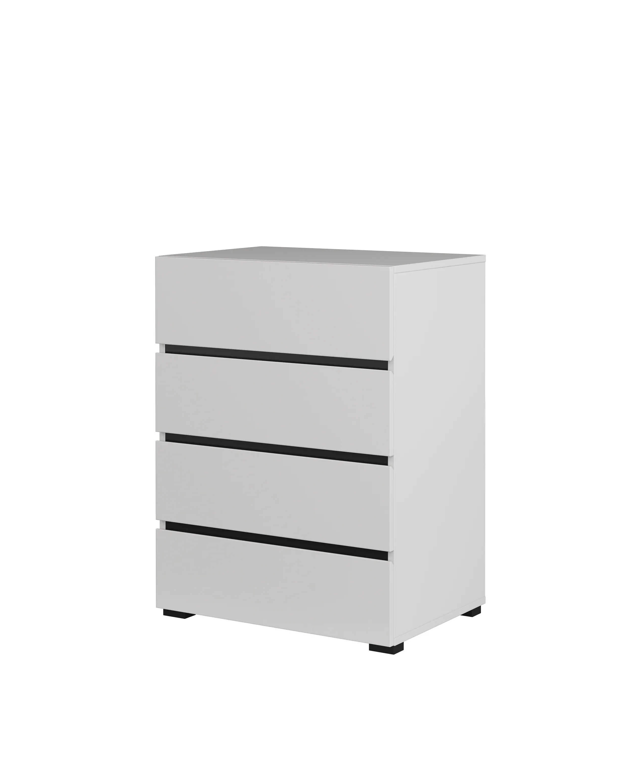 Komoda z szufladami CROSS 60 cm biało-czarna