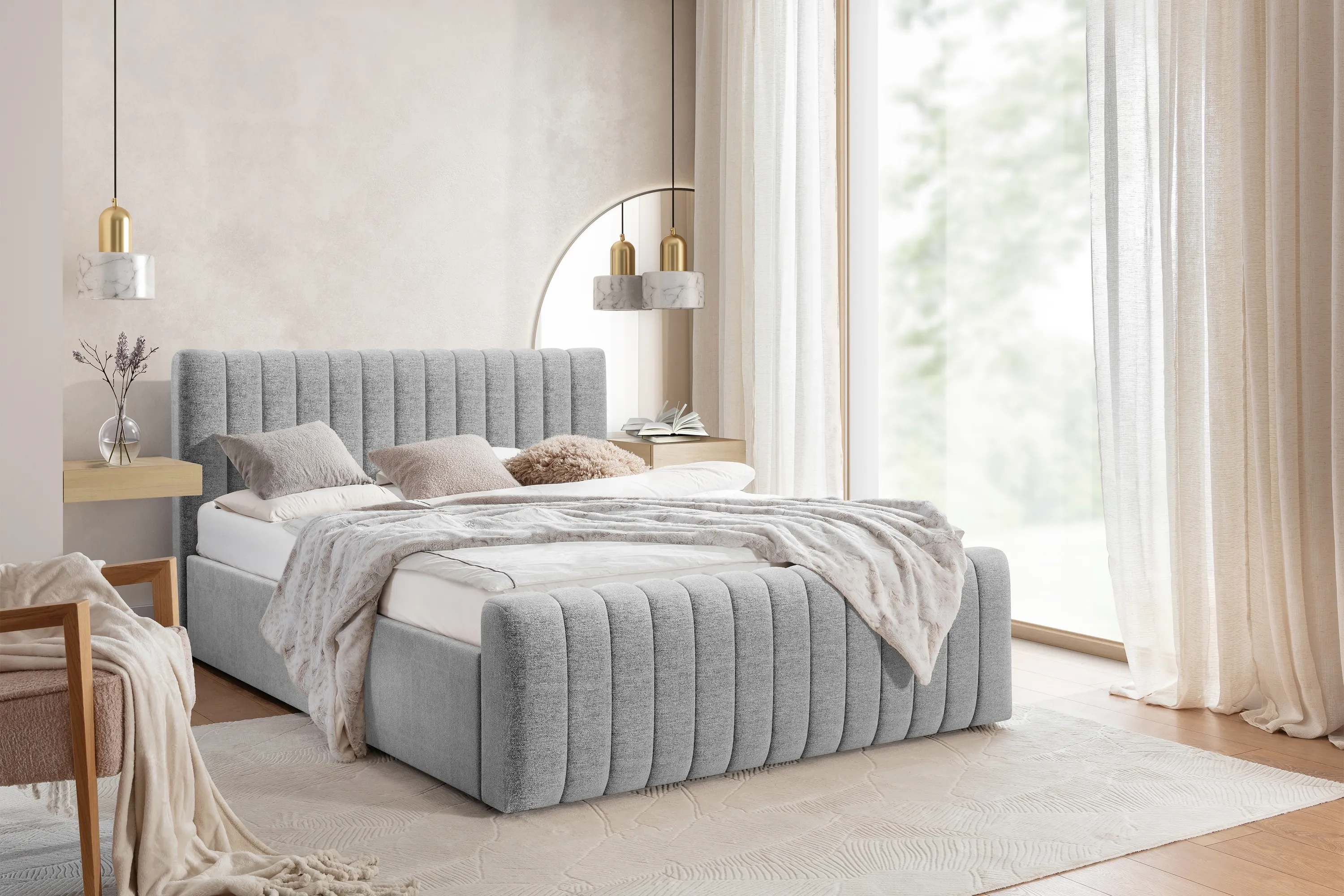 Łóżko Nicole z pojemnikiem / 160x200 / Raven 06 - B_158745