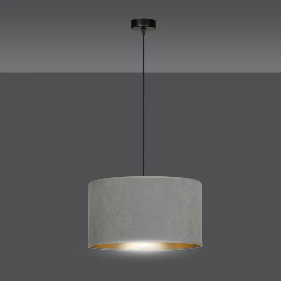 Lampa wisząca HILDE 1 czarny szary — zdjęcie 4