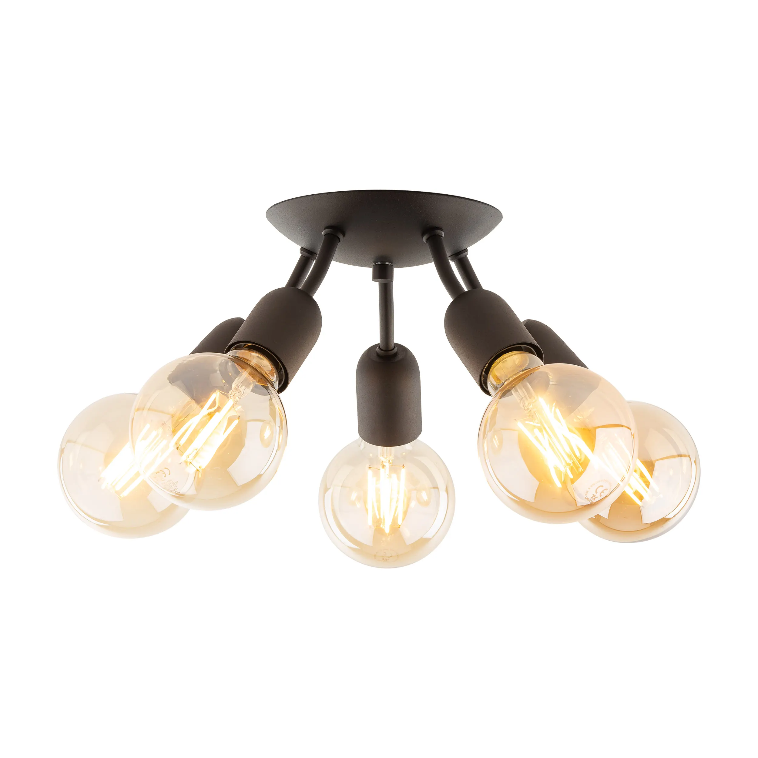 Lampa sufitowa RUBIO czarna na okrągłej podstawie 28x13cm - TK_4830