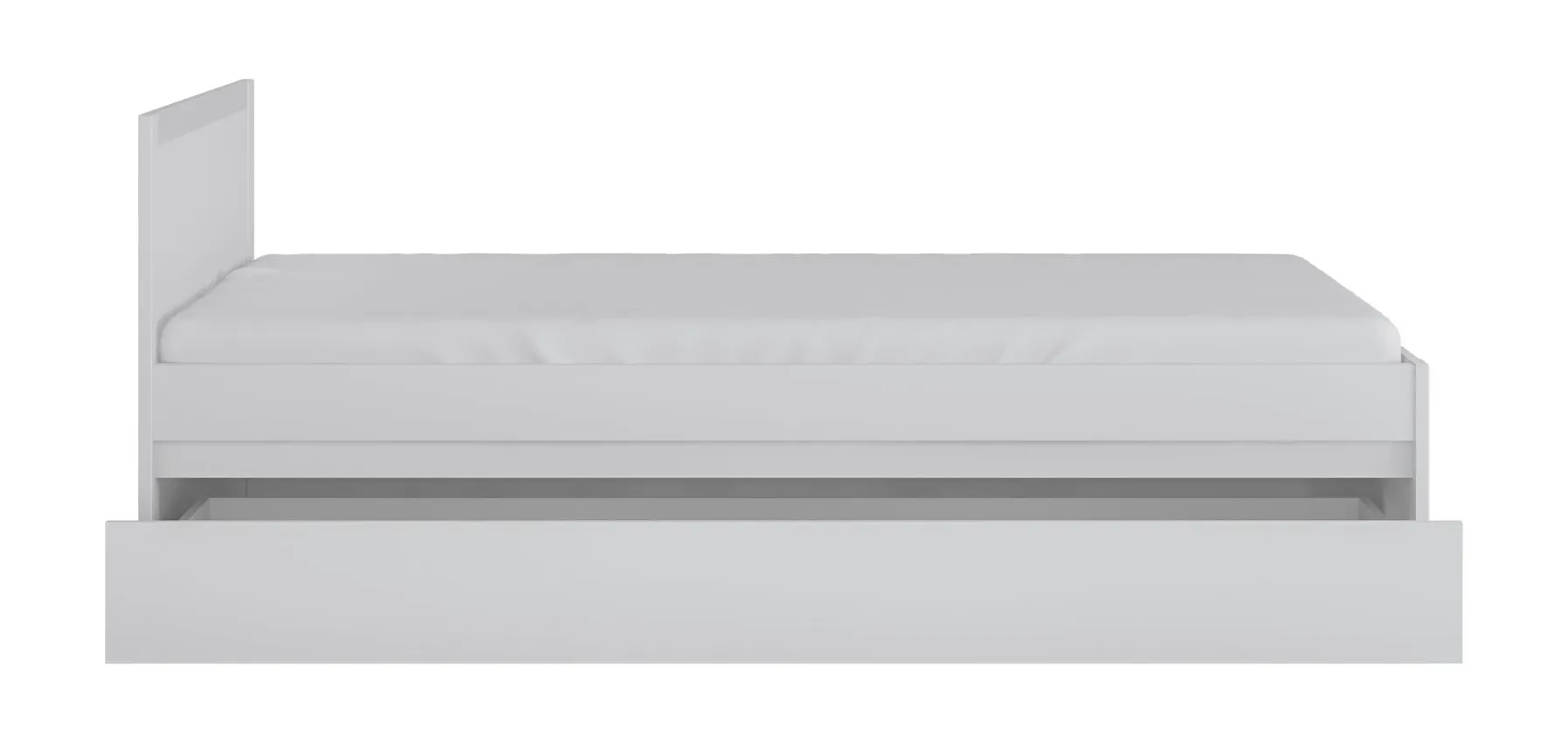 Łóżko z szufladą 120x200 NOVI NVIZ02 Biały - 6000000007893