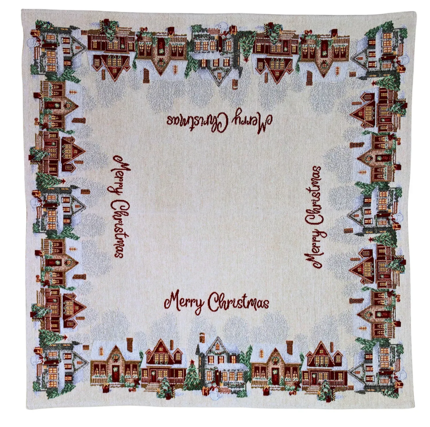 Obrus świąteczny 104 kwadratowy 85x85 wielokolorowy