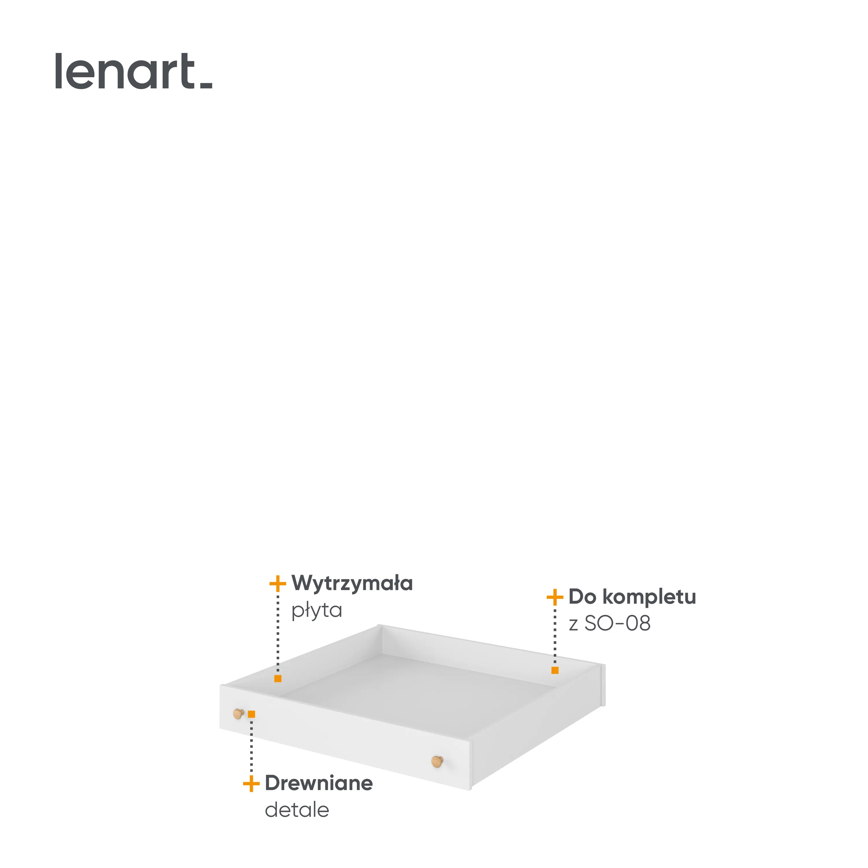 Szuflada do łożka Story SO-09 biała - SO9BDN