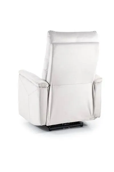 Fotel rozkładany elektrycznie z USB - NEPTUN VELVET aksamitny szary 03 - NEPTUNVJSZ