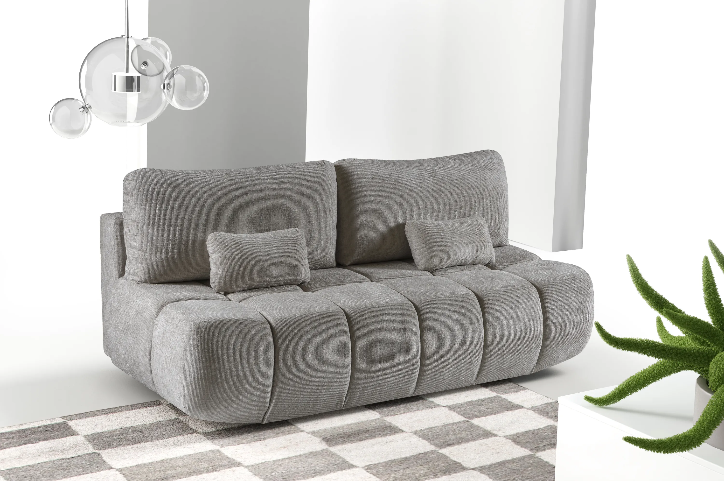 Sofa z funkcją spania Lauder Serra 742 szarobeżowa - LAUDER_SERRA_742