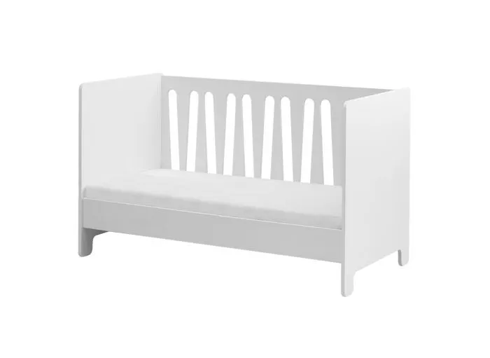 Łóżeczko dziecięce MOON z regulacją wysokości 70x140 białe - PIN_015-011-110