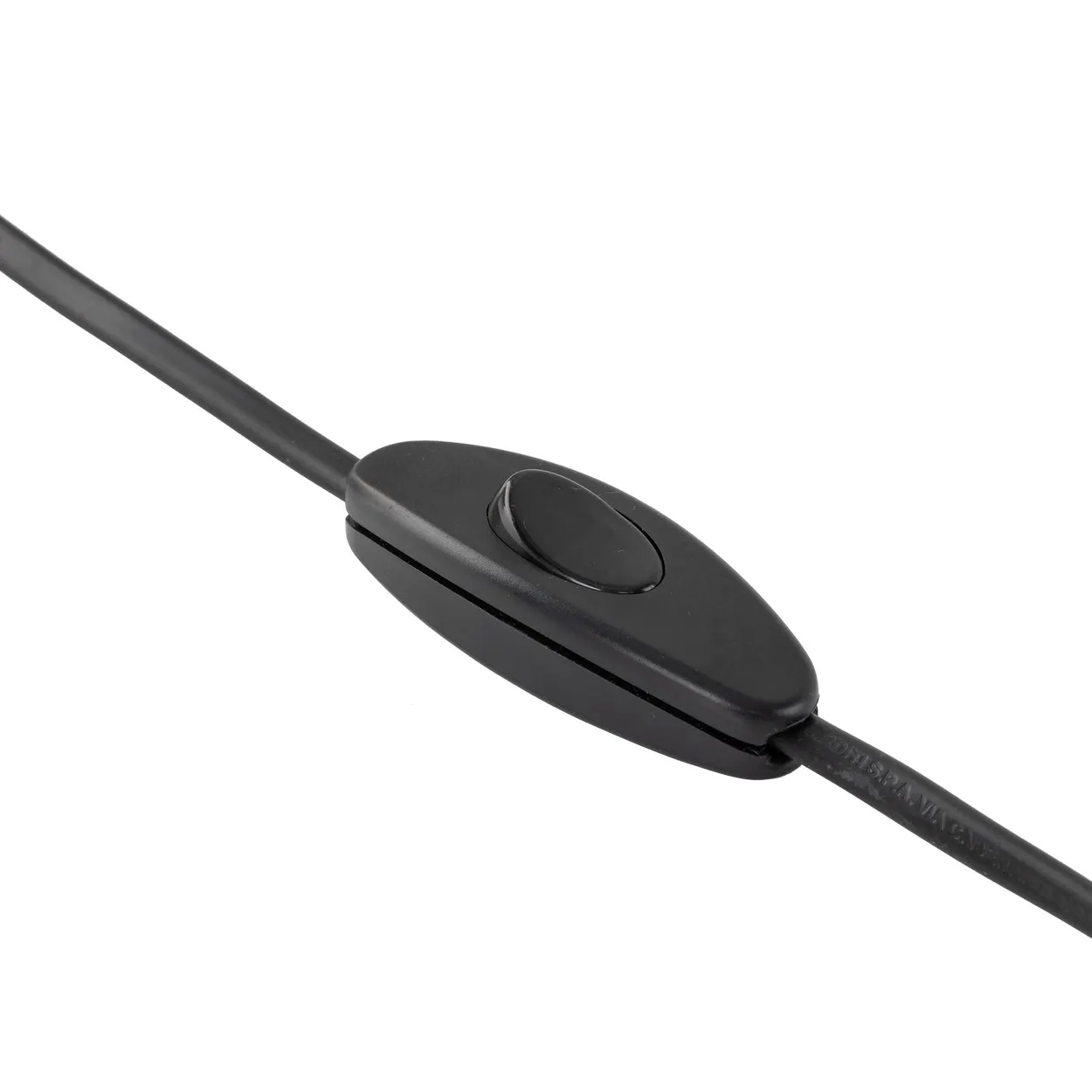 Lampka nocna HARMONY NATURE czarna z brązowym kloszem z tkaniny okrągła 37x20cm - TK_5889