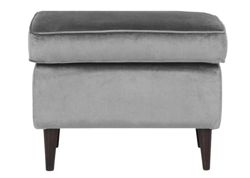 Podnóżek aksamitny RON VELVET szary - RONV14WP