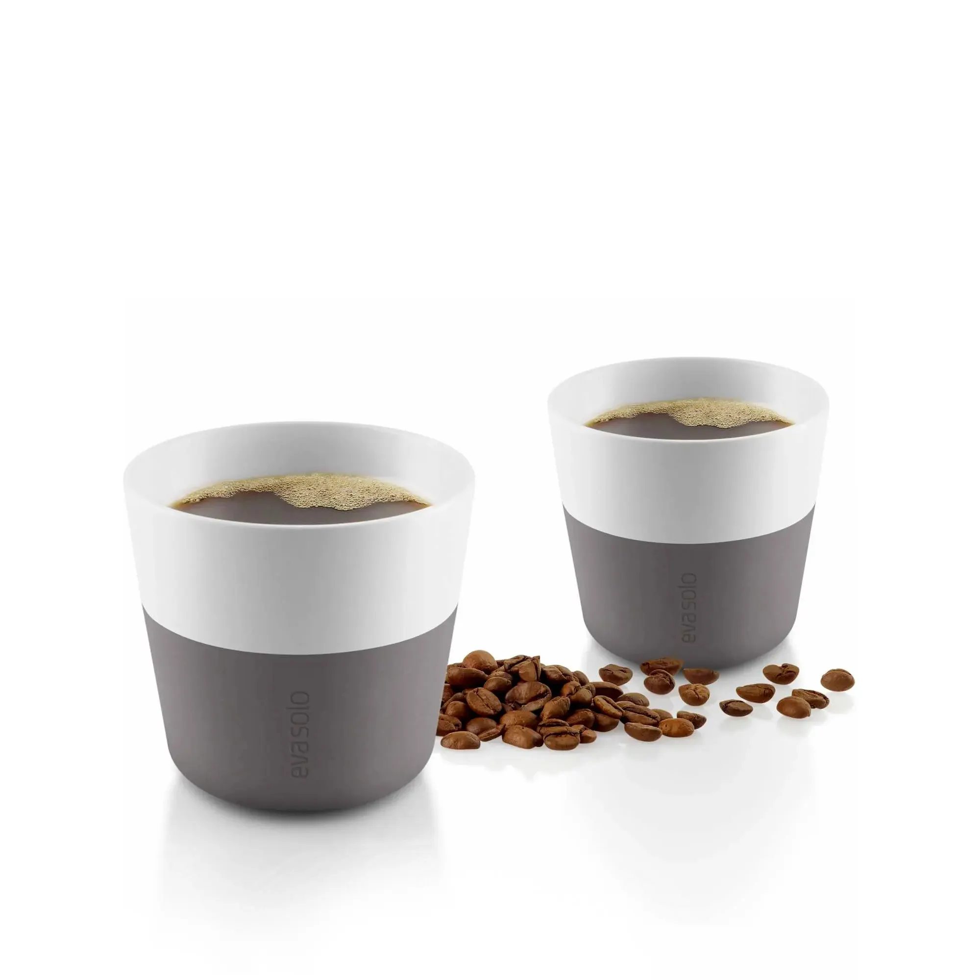 Zestaw 2 filiżanek do lungo 230ml ELEPHANT szary biały