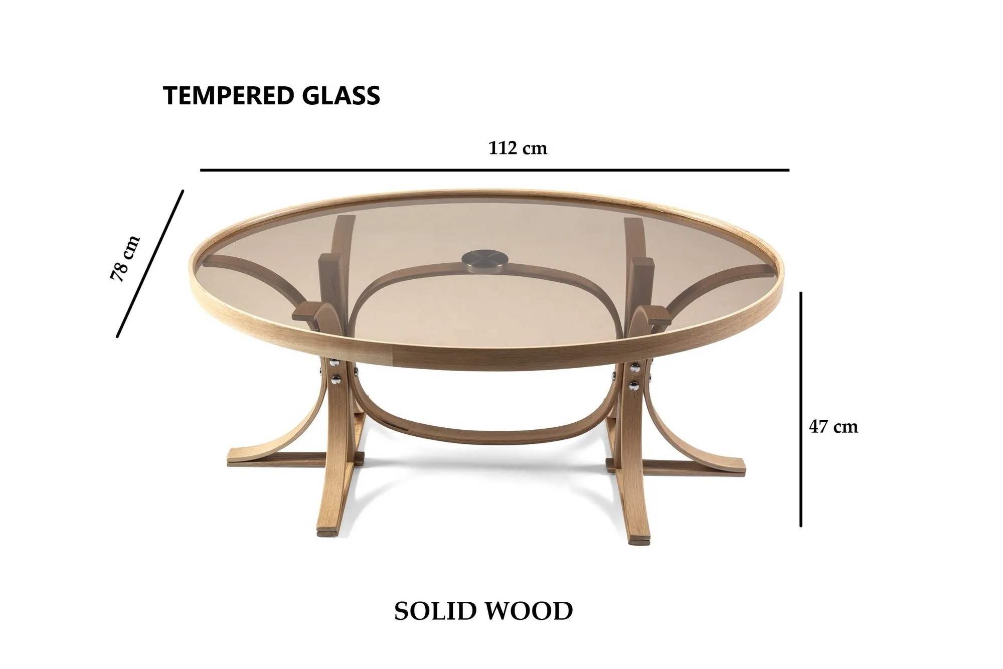Stolik kawowy BUKET 75x118 cm dąb naturalny — zdjęcie 5