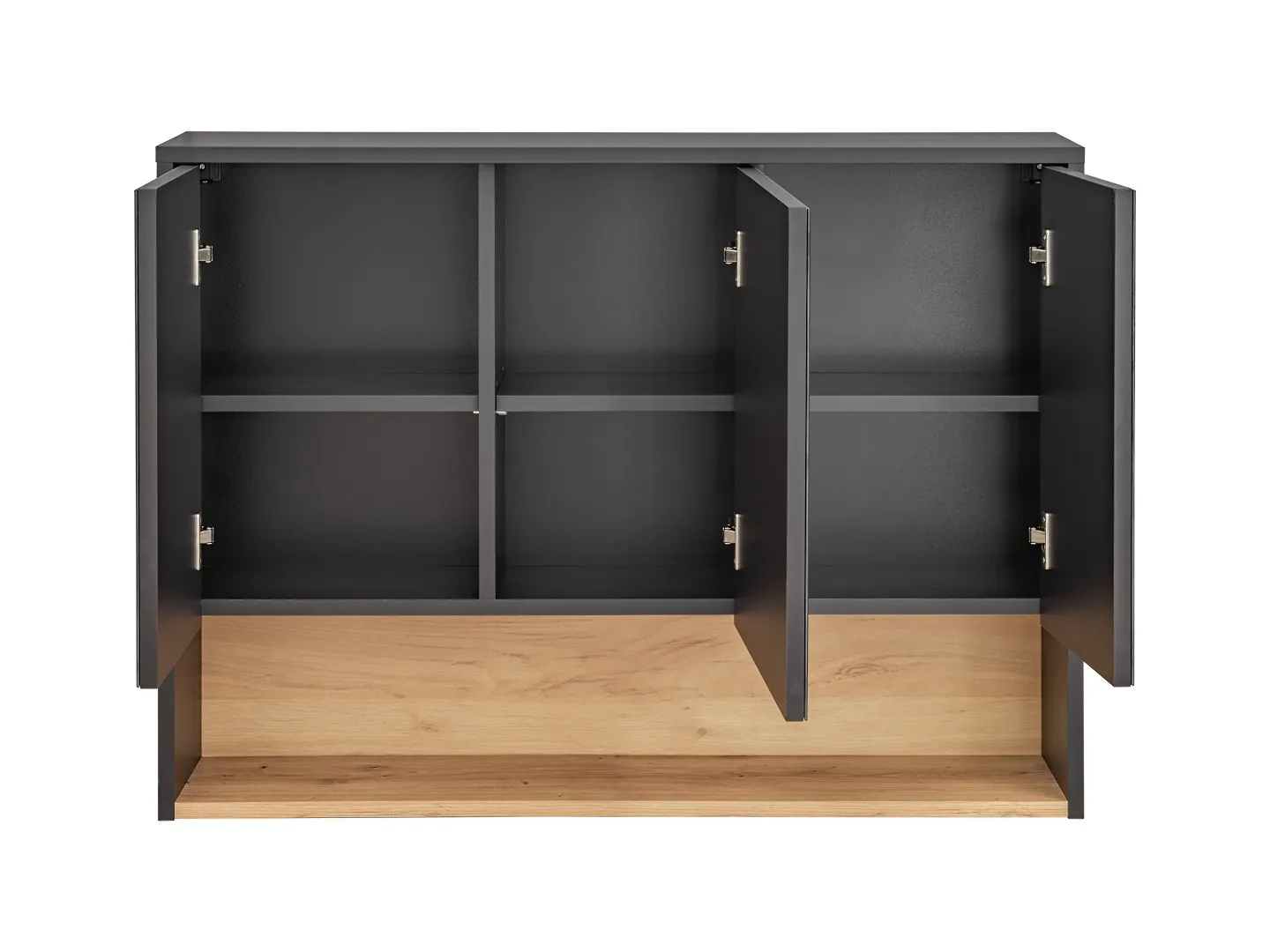 Szafka z lustrem BORNEO COSMOS szara, dąb artisan 100x75x25cm - BORNEO_COSMOS_845_FSC