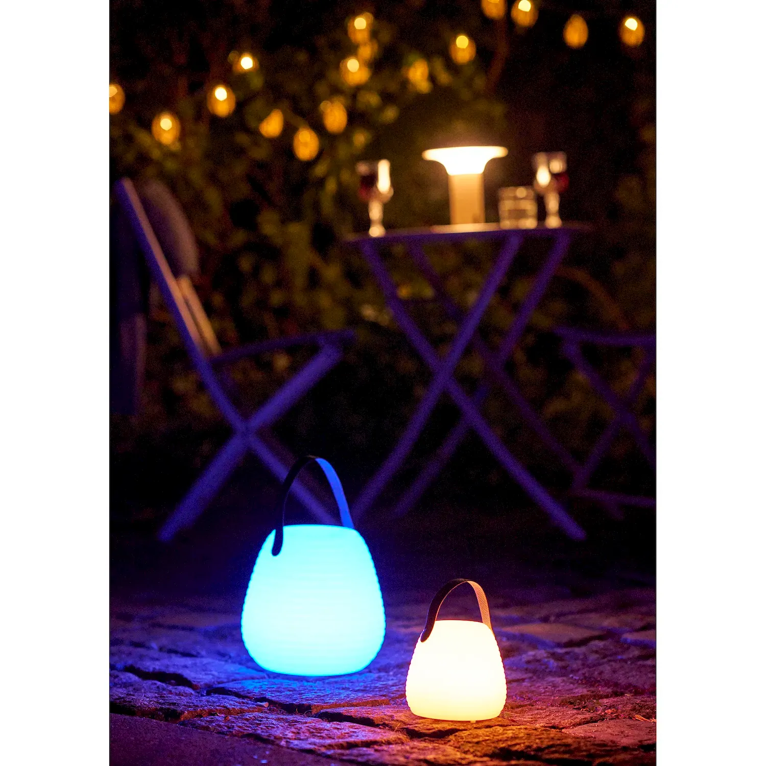 Lampa ogrodowa akumulatorowa DERRY LED 13x12 cm biała — zdjęcie 10