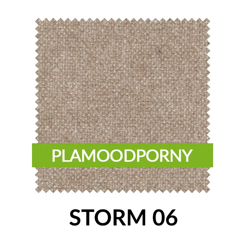 Krzesło BELLUNO ELEGANTE 22 z beżowym siedziskiem materiałowym - białe (STORM 06) - DRMKT22/S06