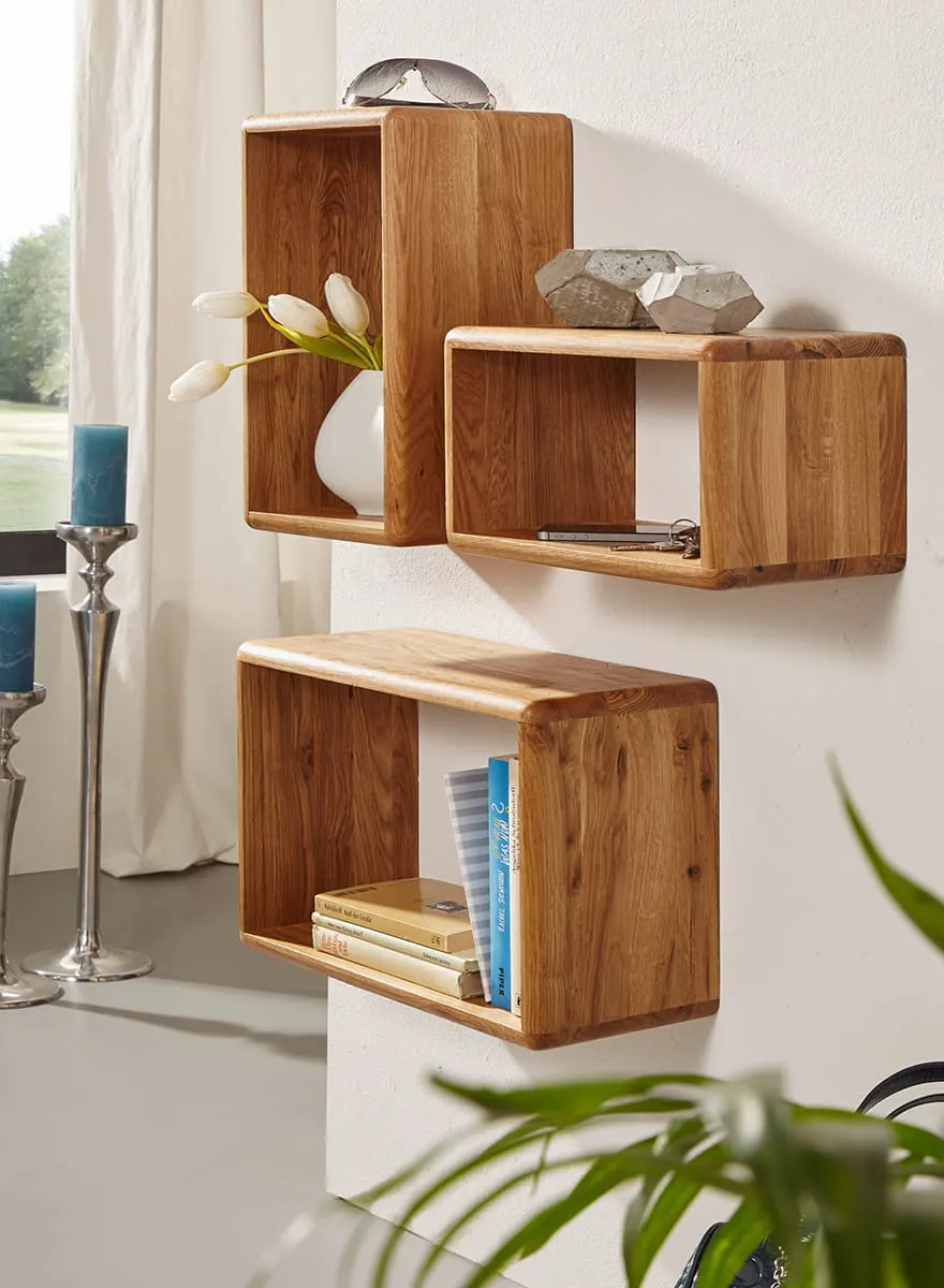 Zestaw 3 półek ściennych Dębowych Gialo - 2SGIA09