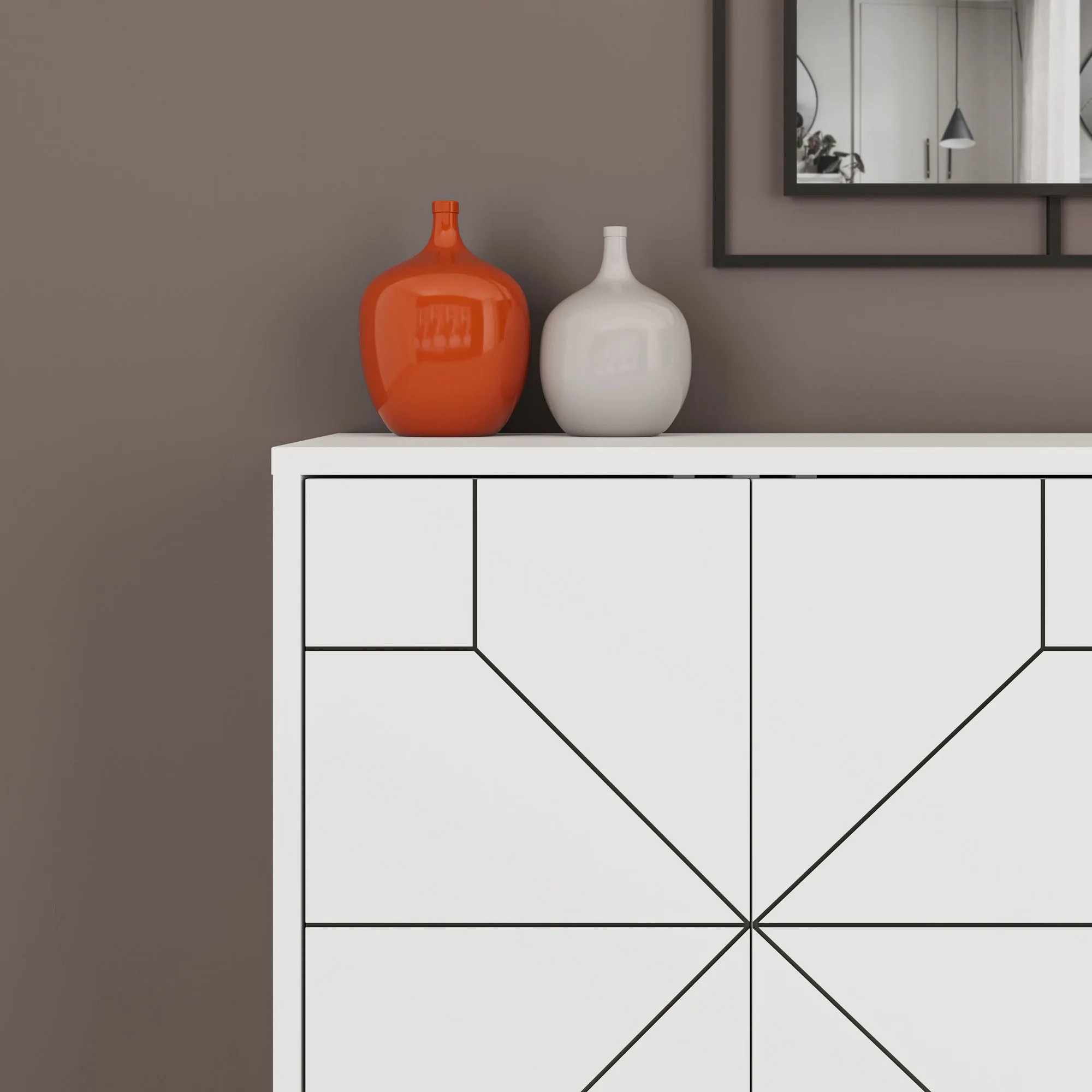 Komoda 4-drzwiowa DUNE 123x35 biała - ASI_855DTE4215