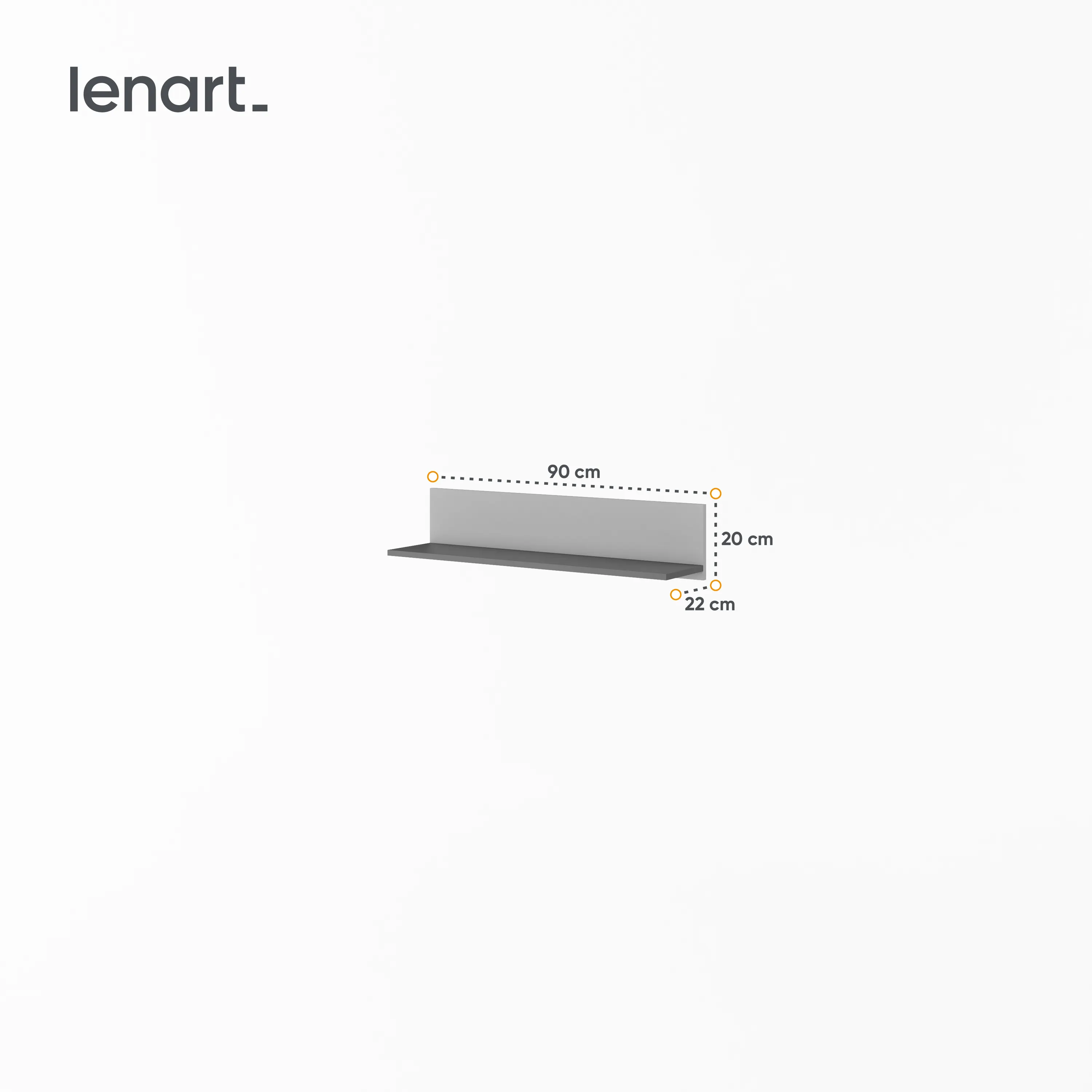 Półka wisząca Pok PO-12 90cm grafit/buk ibsen/szary jasny - PO12GBS