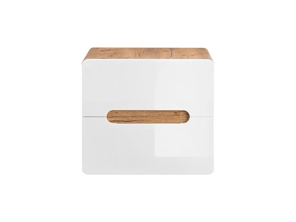 Szafka pod umywalkę z 2 szufladami ARUBA dąb craft, biały 60x53x46cm - ARUBA_WHITE_828-UN-60CM_FSC