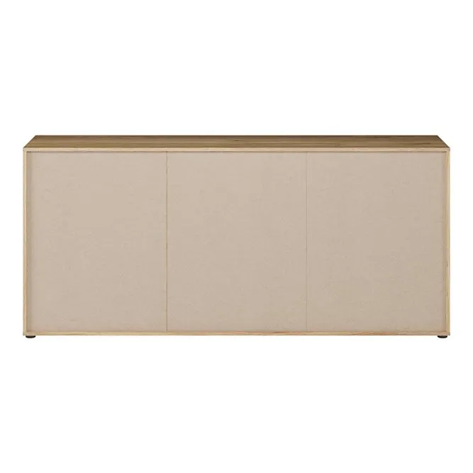 Komoda 3-drzwiowa ORKNEY z 3 szufladami 183 cm dąb mauvella biały - OKYK232-Q344