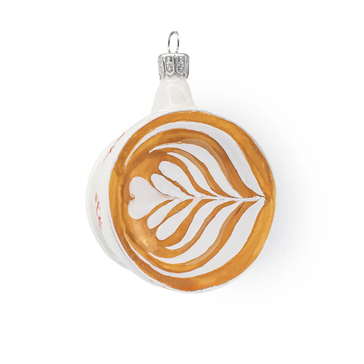Bombka szklana NORDLJUS cappuccino 9 cm szklana biała