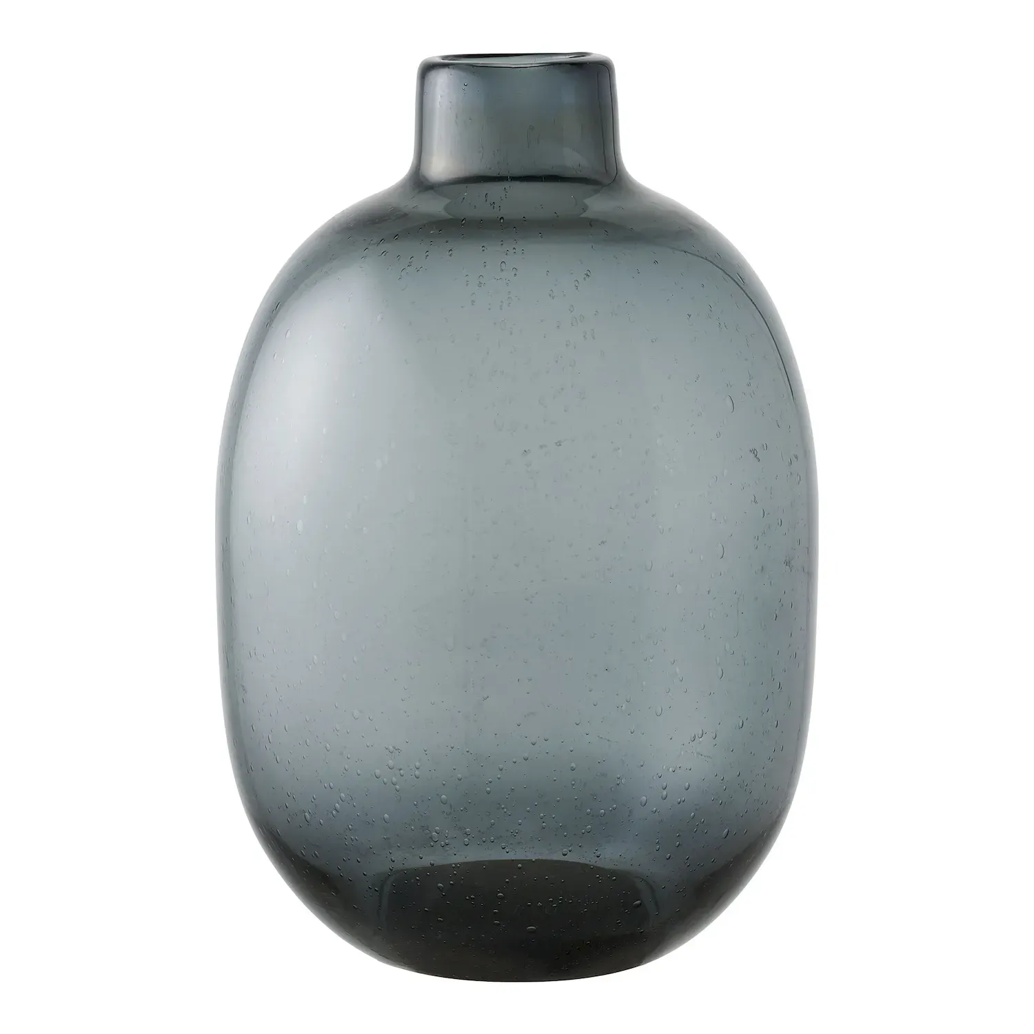 Wazon szklany kulisty VASE 23x35 cm czarny przydymiony