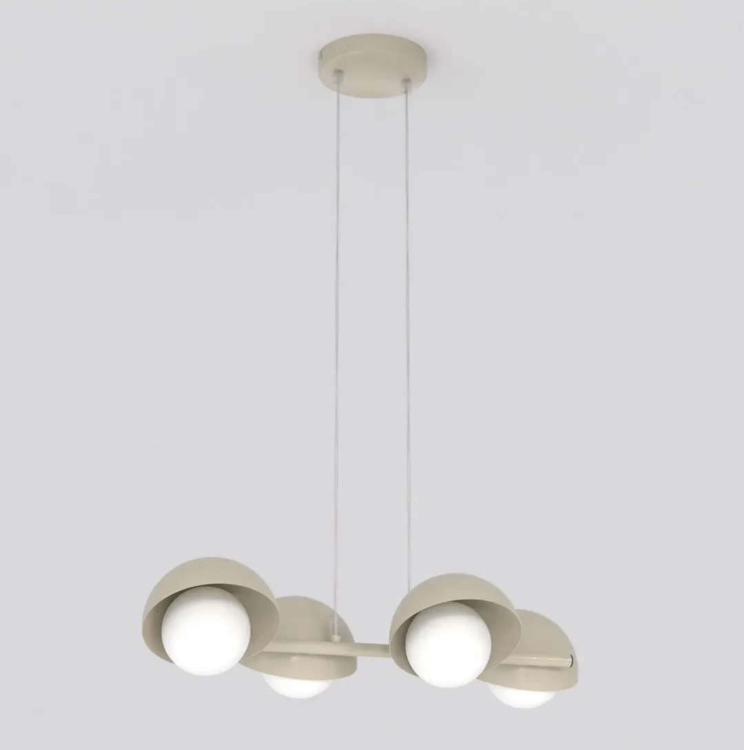 Lampa wisząca metalowa BOOM 4 beżowa