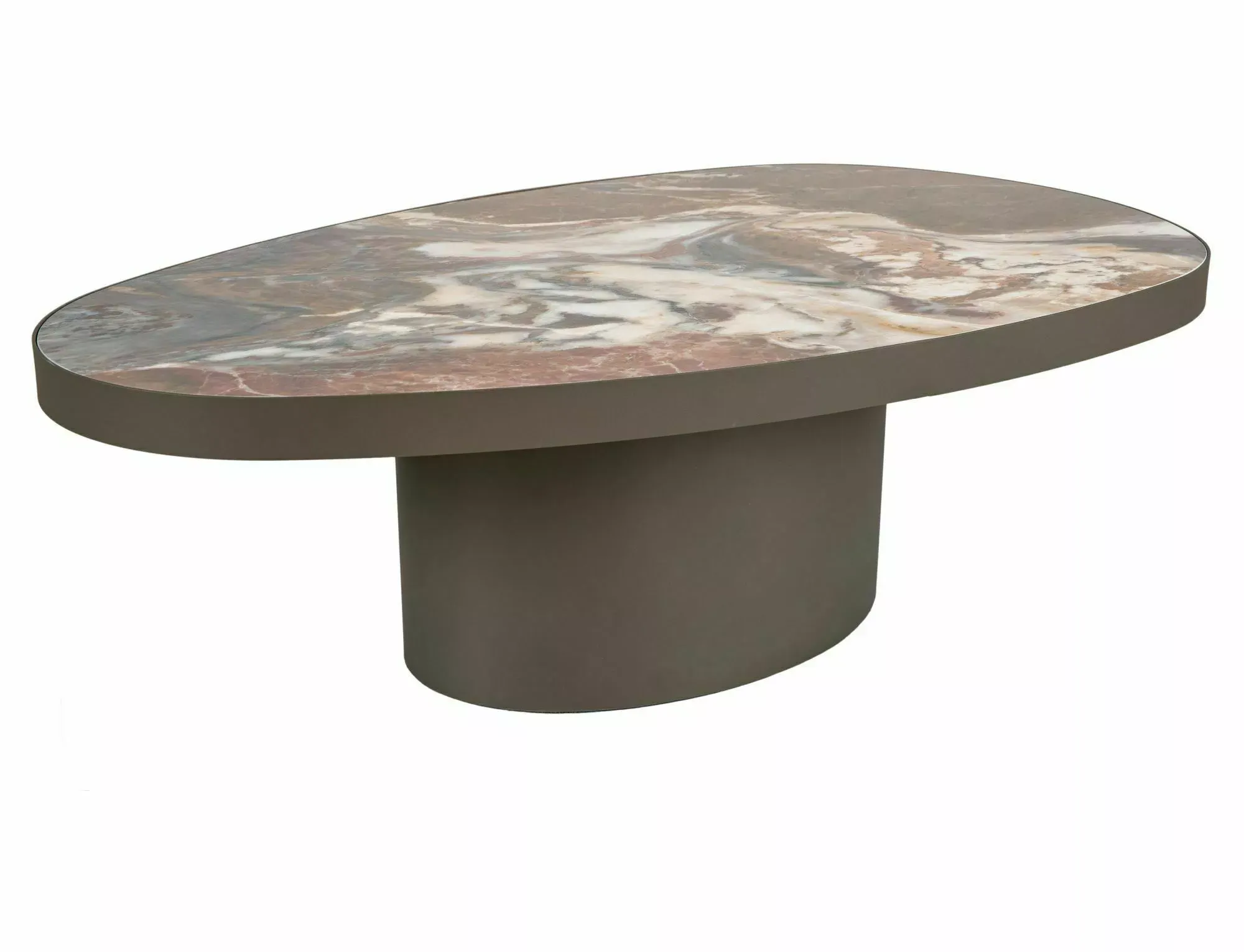 Stolik kawowy GUSTO A CERAMIC 73x118 brąz patagonia miedziany