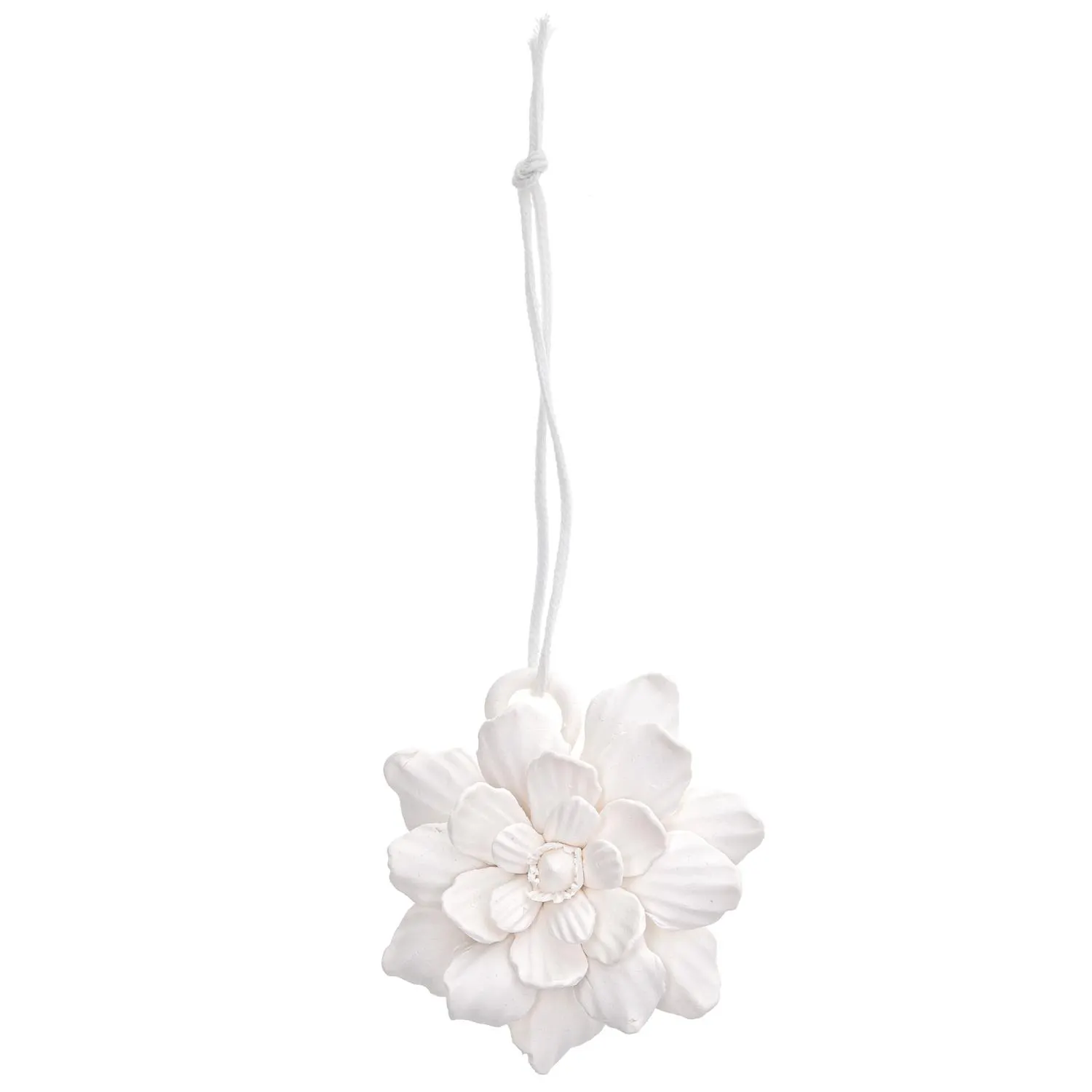 image flower, flower pendant, white, hanging ornament, ceramic flower