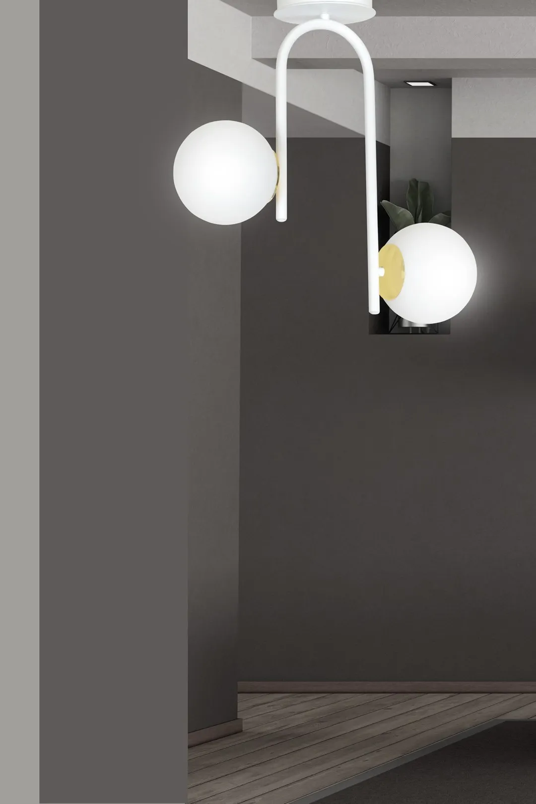 Lampa sufitowa RAGNAR Biały/Złoty 1033/2 - 1033/2