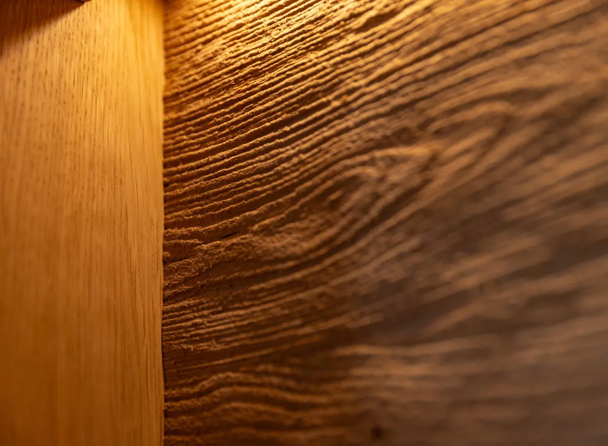 Witryna dębowa wisząca 1-drzwiowa plaster drewna TIRANO Dąb olejowany - ZITIR01H