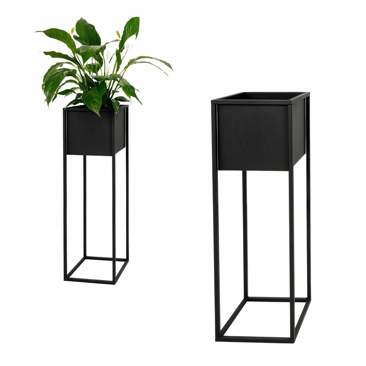 DONICZKA-osłonka na donice metalowa MONACO L czarna Słoik, plantator, Roślina doniczkowa, Ceramika, Wazon