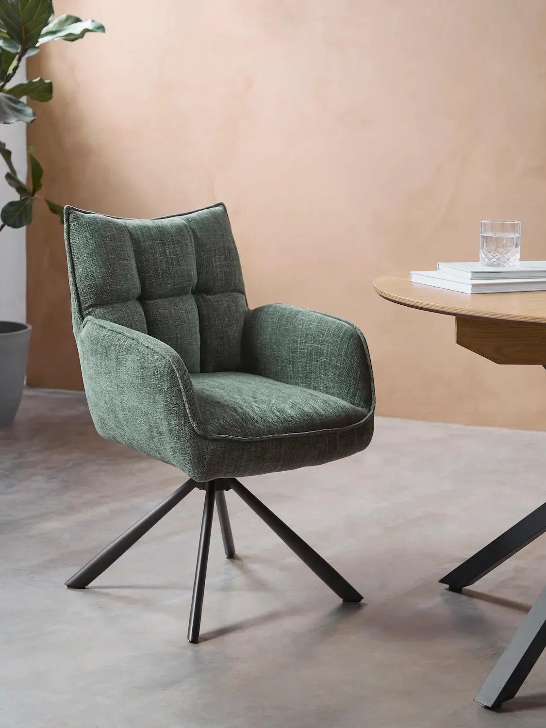 Krzesło obrotowe MARILLA - zielony - UN_51080005