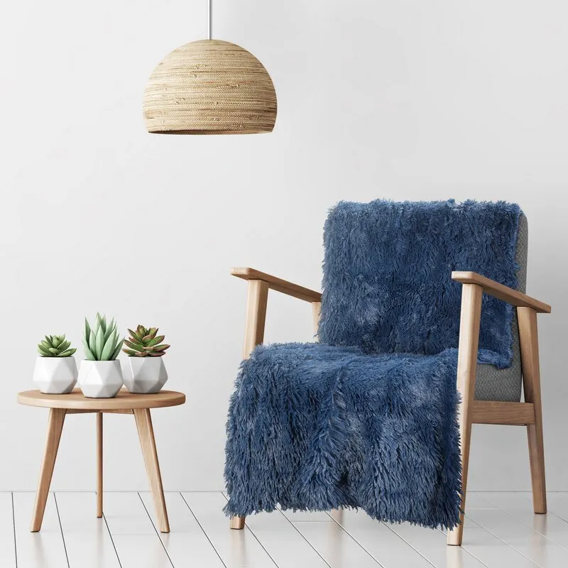 KOC - Narzuta na fotel D91 TIFANY 1 70 X 160cm Granatowy - EU_438727