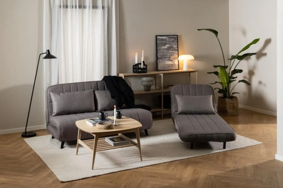 Regał niski NORTH fornir dębowy bielony, olejowany 169x30x89 — zdjęcie 11