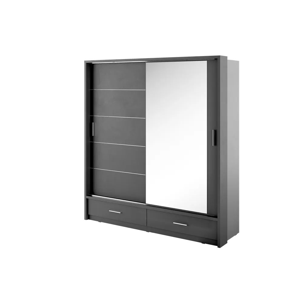 Szafa 2-drzwiowa LED ARTI AR-05P 200cm czarna