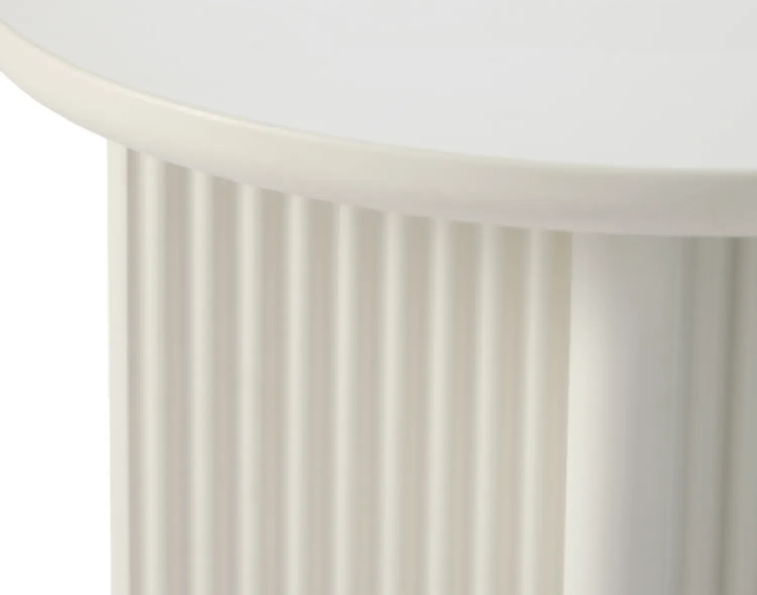 Stolik kawowy okrągły PALMA 50 cm ryflowany szary - UN_51630000