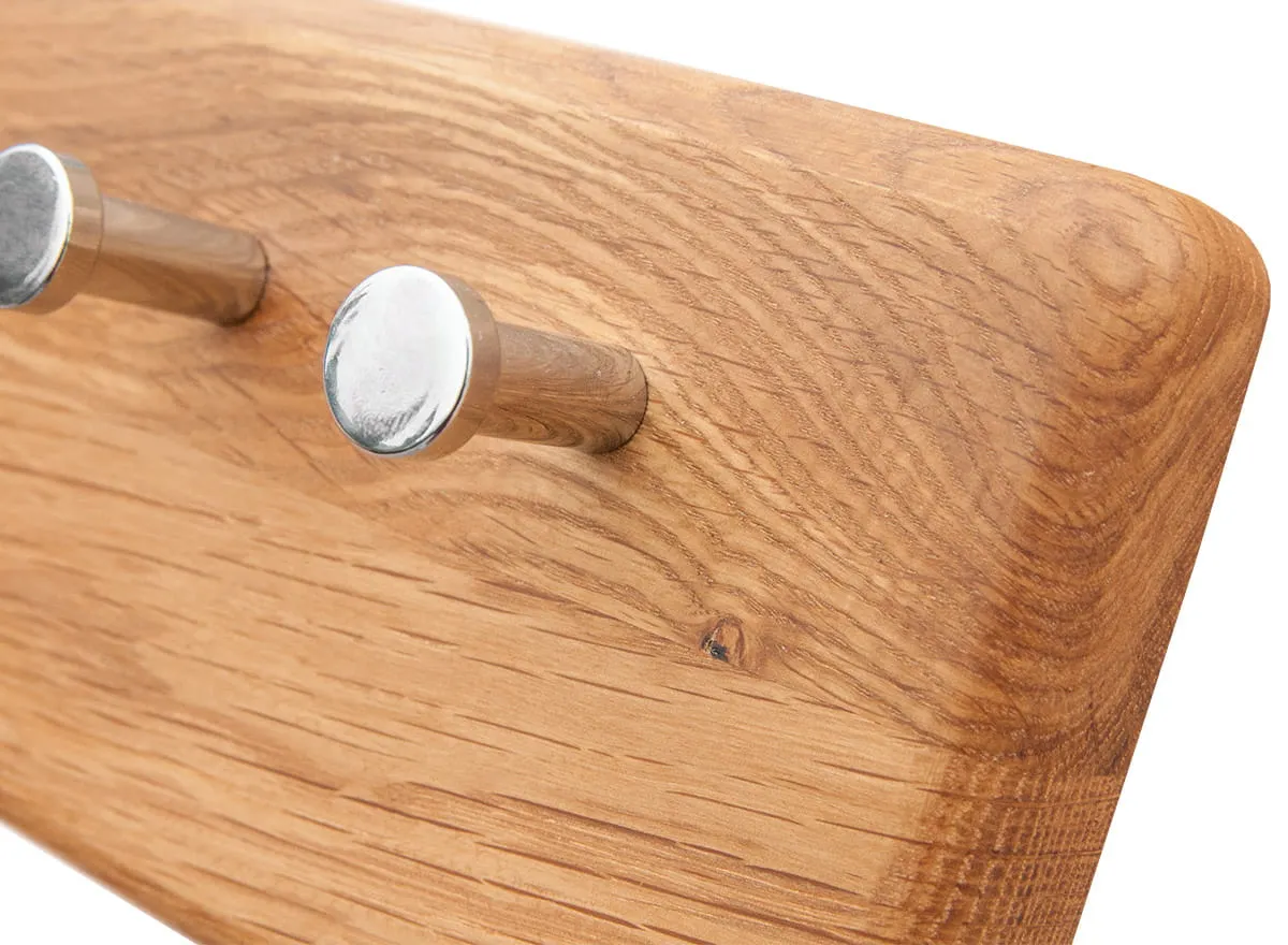 Wieszak dębowy mały Gialo 25x10x5 cm - 2SGIA24