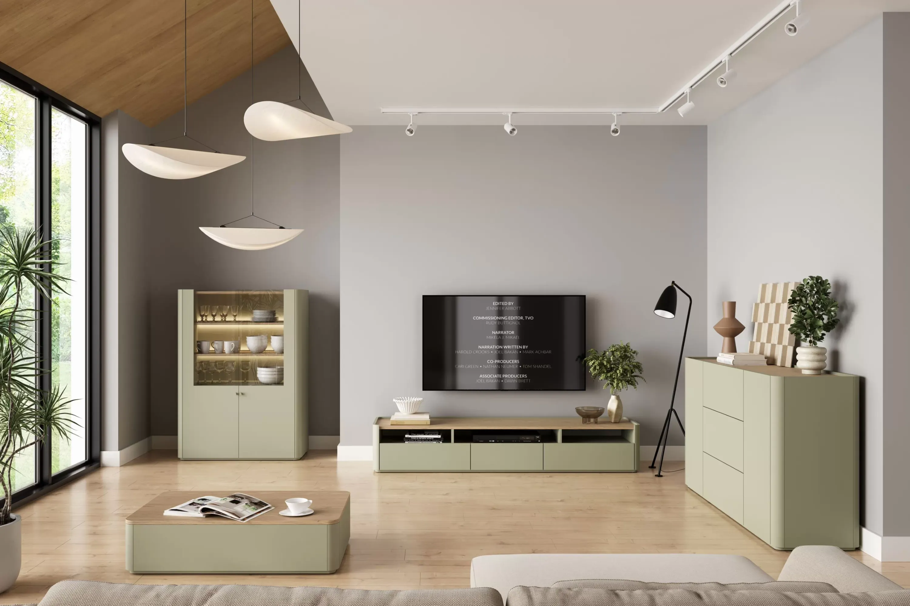 Stolik kawowy z 2 szufladami ELIVO 60x100cm eukaliptus dąb baltic dune - B_169192