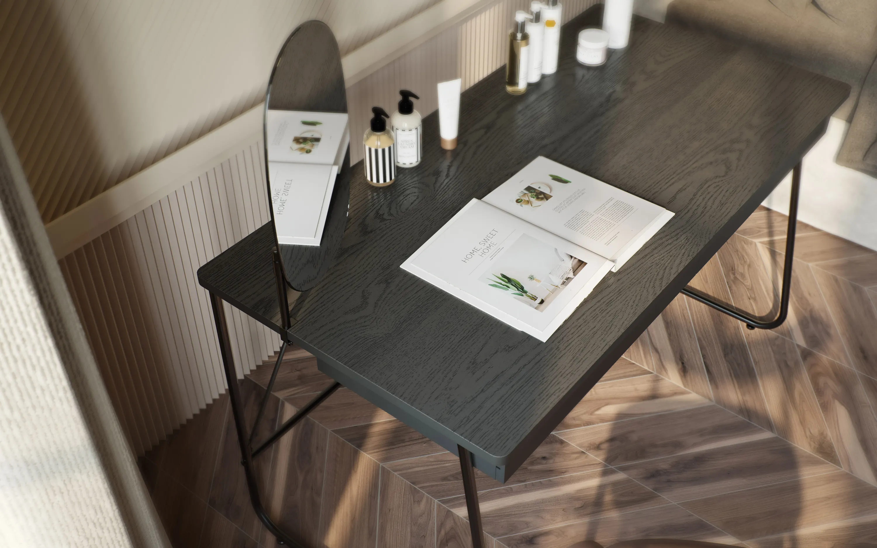 Biurko z 2 szufladami MATCH MB-01 czarny - MB1K