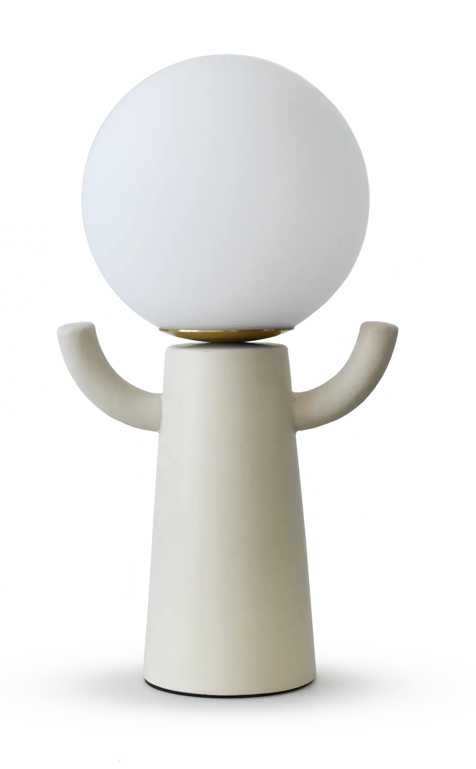 Lampa stołowa designerska PAUL ceramiczna ecru Lampa, Sztuka, Porcelana, Ceramika