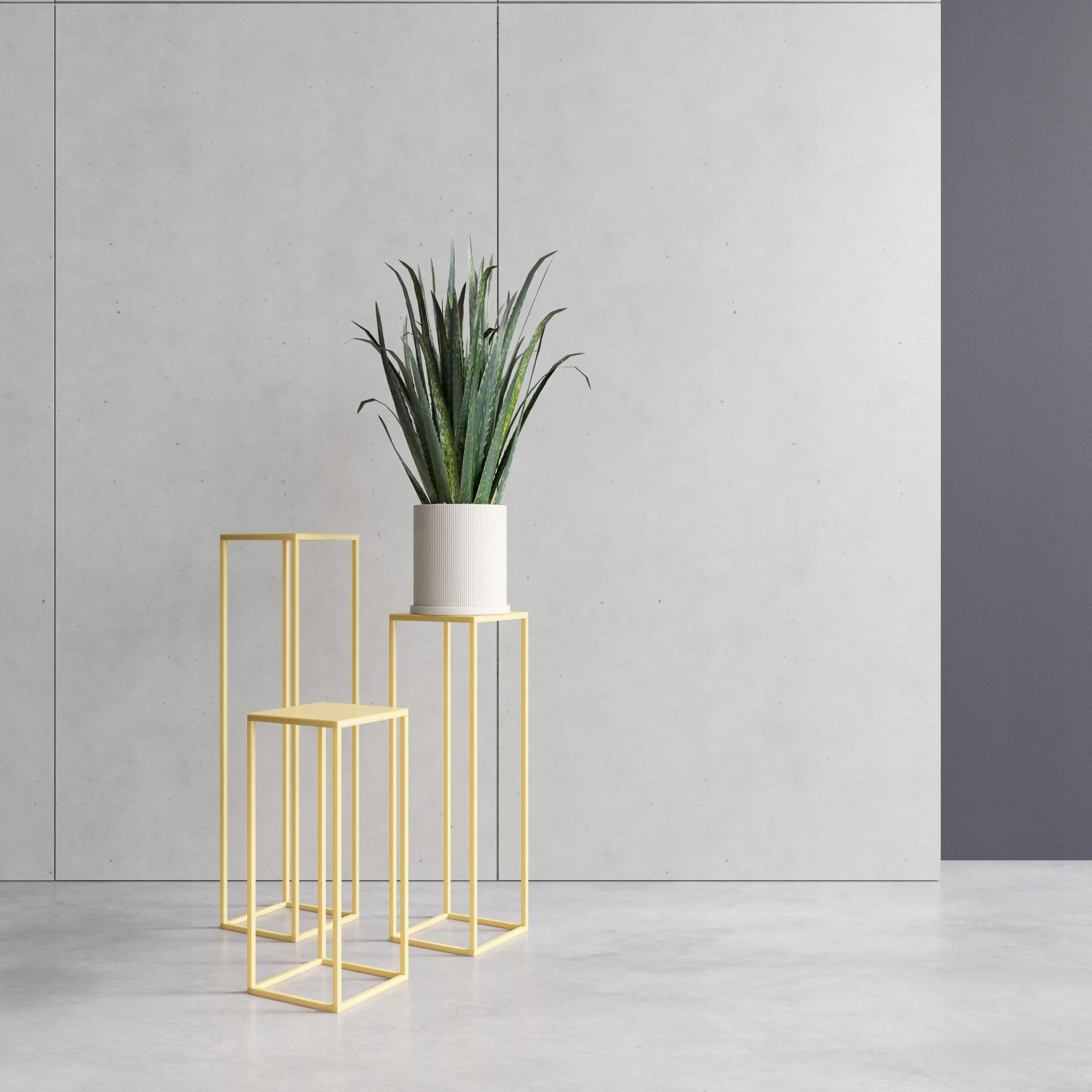 Kwietnik stojący metalowy EVRON S złoty - LD_TZ000093