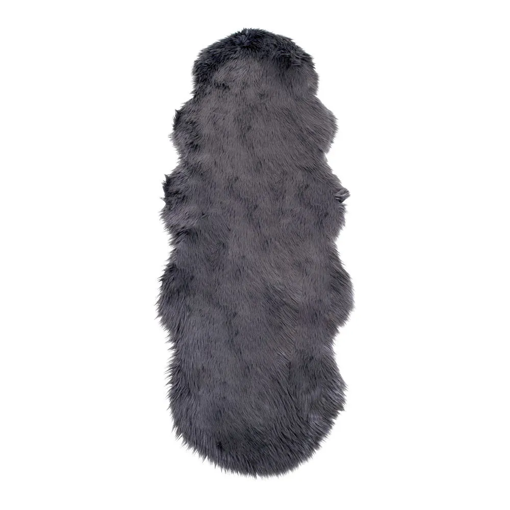 Skóra jagnięca sztuczna LAMBSKIN 60x180 cm szara Skóra jagnięca sztuczna LAMBSKIN 60x180 cm szara
