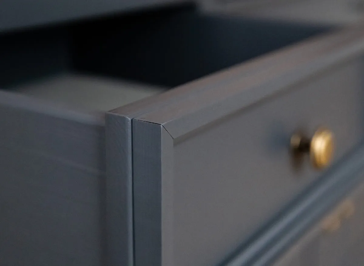 Witryna wąska BELLUNO ELEGANTE 2-drzwiowa z 1 szufladągrafit – dąb - PL014G/D