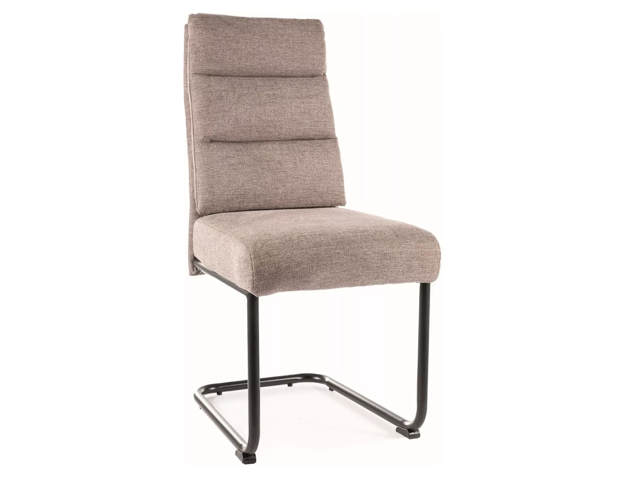 Krzesło tapicerowane BERRY Brego 34 beżowe czarny stelaż