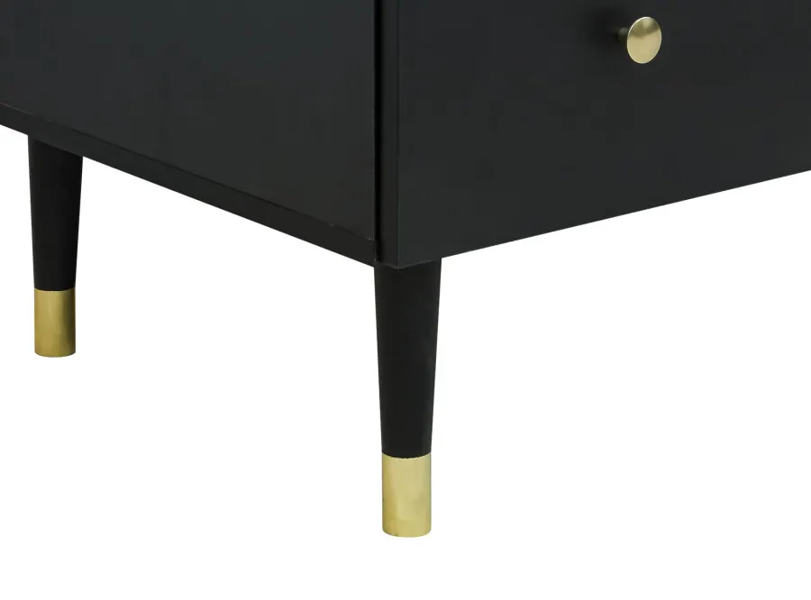 Komoda z szufladami CLEO 50x92x94 czarno-złota - BAN_CLE-3