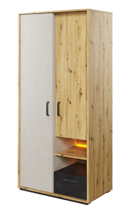 Szafa 2-drzwiowa Qubic QB-03 dąb artisan