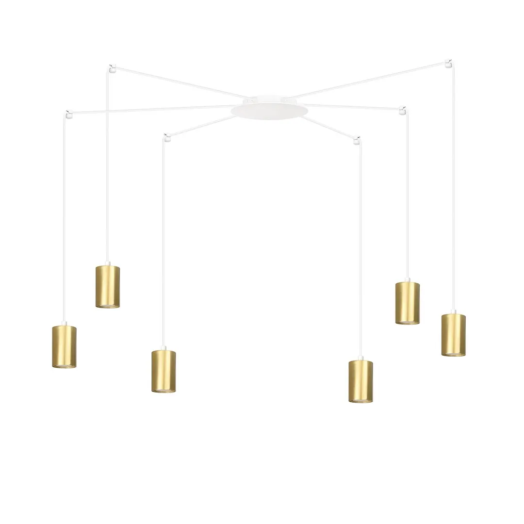 Lampa wisząca  TRAKER Biały/Złoty 527/6