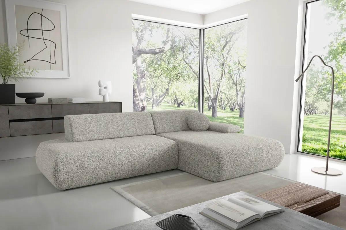 Narożnik rozkładany z pojemnikiem PUENTE 286 cm prawostronny szary - PUENTE_NAR_PUENTE11_P