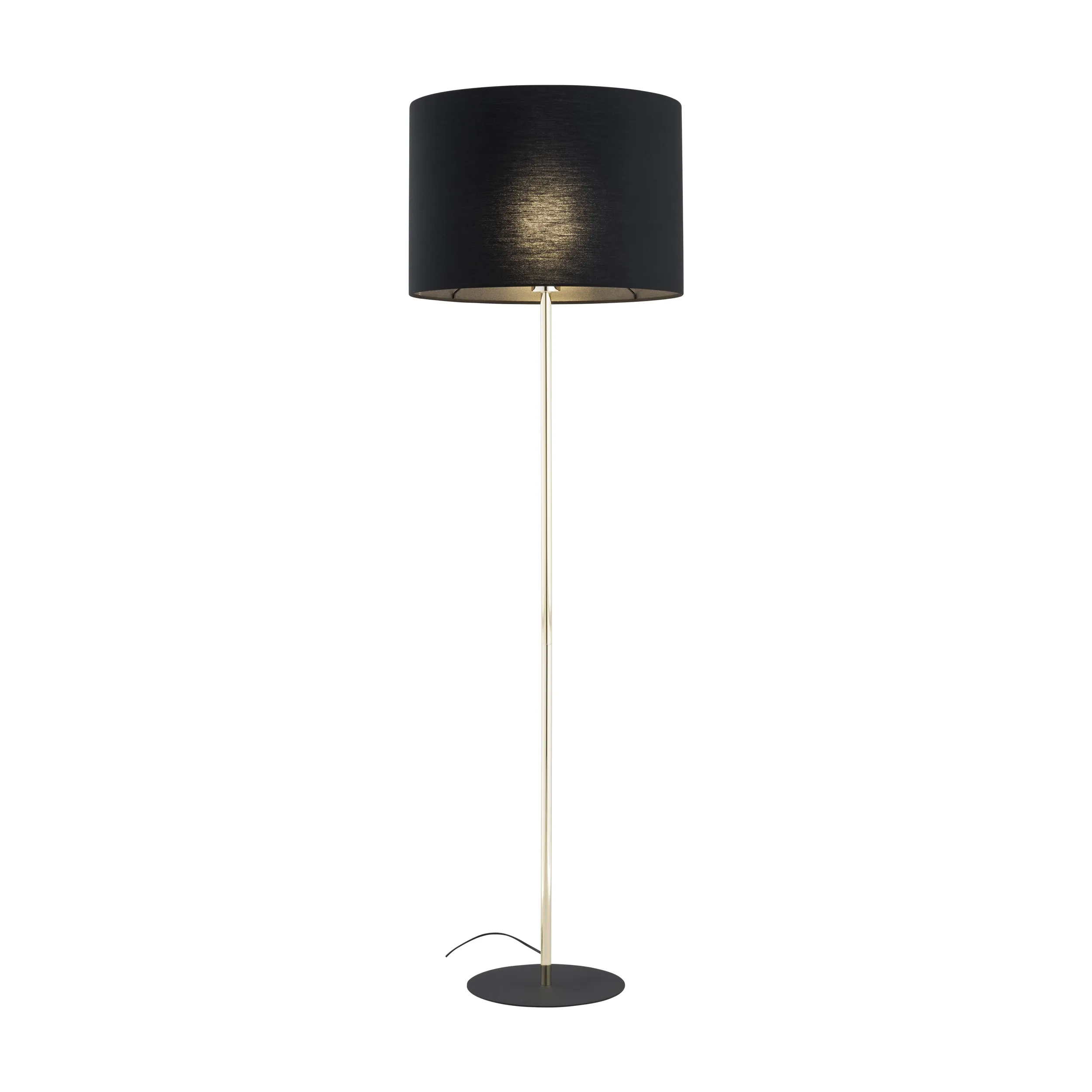 Lampa podłogowa czarna złota 155x50cm - TK_16029