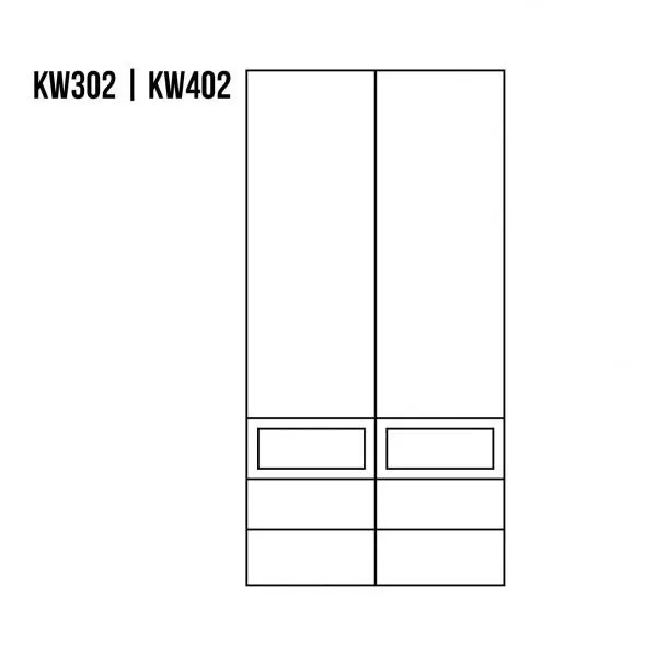 Witryna bukowa KW402 Naturalny DREWMAX — zdjęcie 3