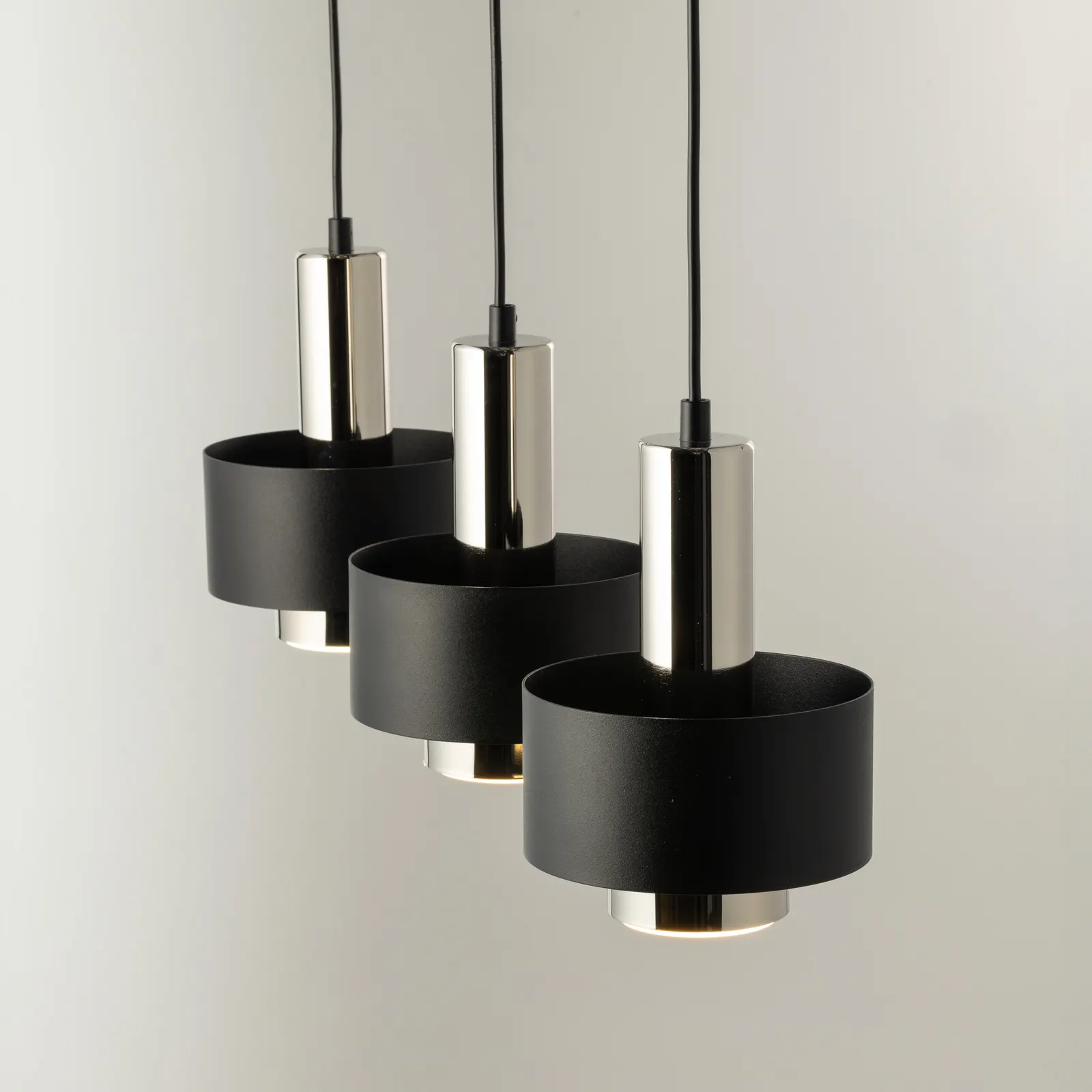 Lampa wisząca RIF LUX 3 czarno-srebrna - SI_40716